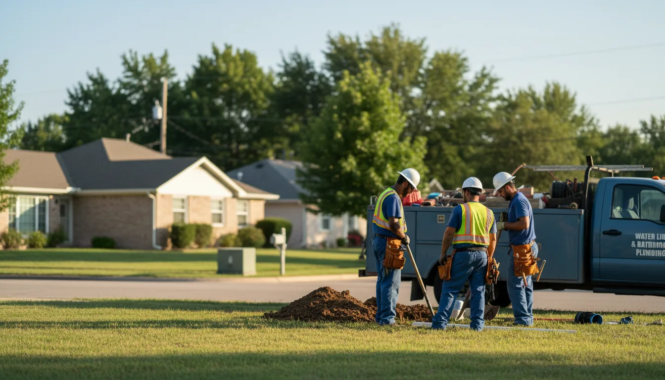 Residential water line and bathroom plumbing service in Ramsay, MI